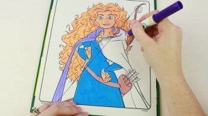 Coloring Merida from Brave - Disney Princess Color Wonder
