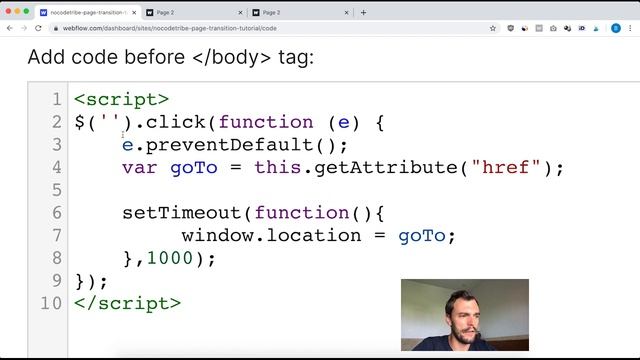 Building a PAGE TRANSITION in Webflow | Webflow Tutorial