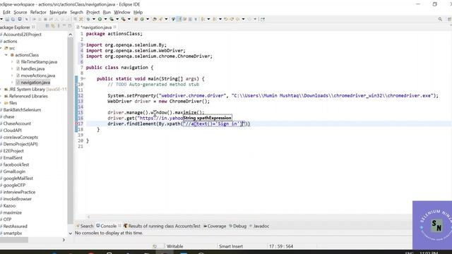 Navigation Commands in Selenium | Move browser back & forth using Selenium navigation commands | SN