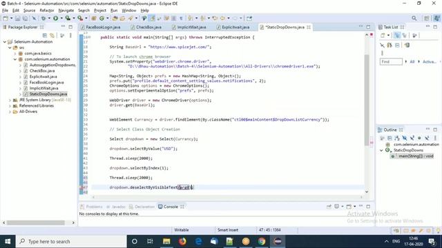 How to handle dropdown in selenium webdriver  || Static-Drop-downs || Select class || Selenium