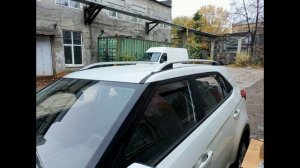 Установка рейлингов на крышу Hyundai Creta