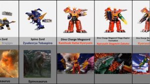 POWER RANGERS DINO & DINO SUPER CHARGE ZORDS (ZYUDEN SENTAI KYORYUGER) VS JURASSIC WORLD