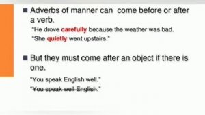 Adverbs of Manner
