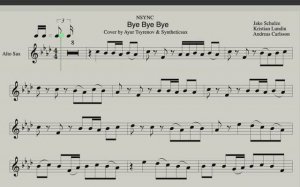 Bye Bye Bye - Ayur Tsyrenov & Syntheticsax (Instrumental & Sheet Music for Saxophone Alto) sax1