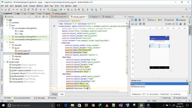 How to create registration form in android studio in hindi смотреть онлайн