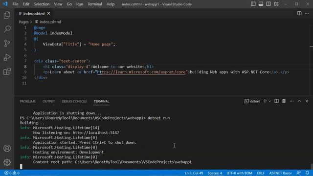 Build ASP.NET Core Web Application using Visual Studio Code and .NET 8 | Install C# Extensions смотреть онлайн