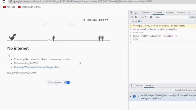 Google Chrome Dinosaur Game | Learn with Codz