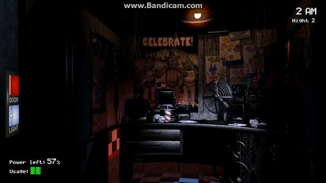 Five Nights at Freddys прохождение часть 2 2 ночь бони хватит ломать  двери!!! смотреть онлайн