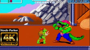 TMNT Turtles in Time - Raphael 1991 4K Черепашки ниндзя аркада.