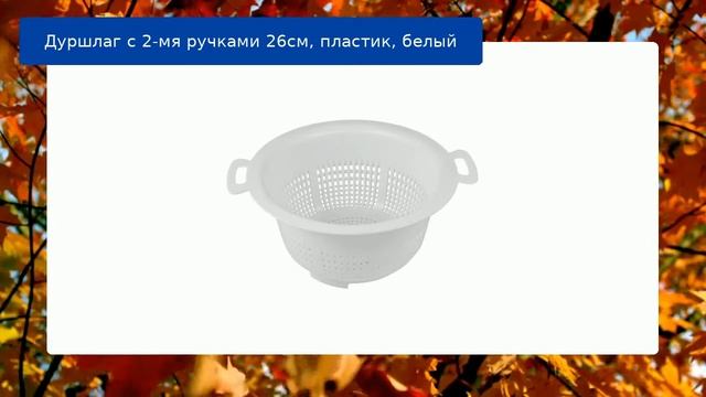 Дуршлаг с 2-мя ручками 26см, пластик, белый обзор смотреть онлайн