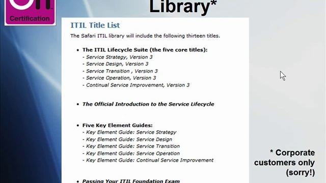 Introducing the Safari ITIL Library смотреть онлайн