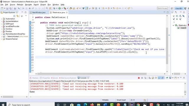 #8 - Selenium 4 newly added Relative Locators | Rahul Shetty
