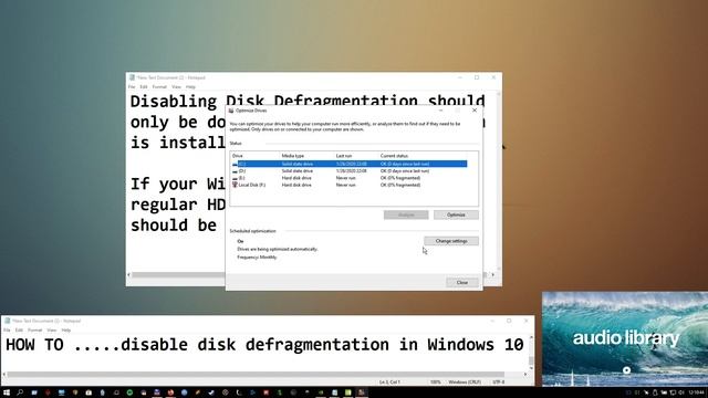 HOW TO ..... disable disk defragmentation in Windows 10 смотреть онлайн