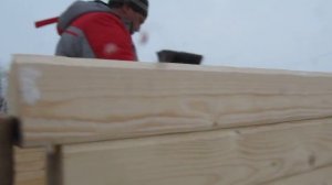 123-09 - Монтаж стен из профилированного бруса первого этажа