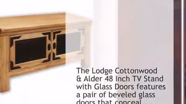Lodge Cottonwood & Alder TV Stand with Glass Doors - 48 Inch - lonestarwesterndecor.com смотреть онлайн