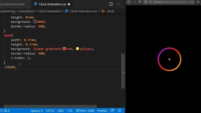 Clock Animation | Pure CSS Tutorial смотреть онлайн