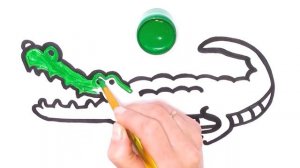 Как нарисовать крокодила. Простые рисунки для детей. Раскраски своими руками без принтера