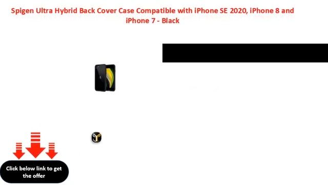 Spigen Ultra Hybrid Back Cover Case Compatible with iPhone SE 2020, iPhone 8 and iPhone 7 Black смотреть онлайн