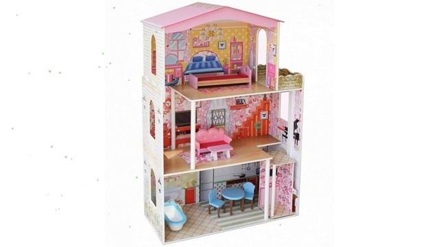 Домик для кукол Аманда, 75х32х116см, дерево (SunnyToy) обзор СВ-80 (FC1052) смотреть онлайн