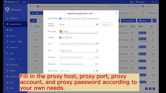 BitBrowser - Set http/https/socks5 proxy IP tutorial смотреть онлайн