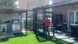 дверь гармошка алюминиевая алпроф