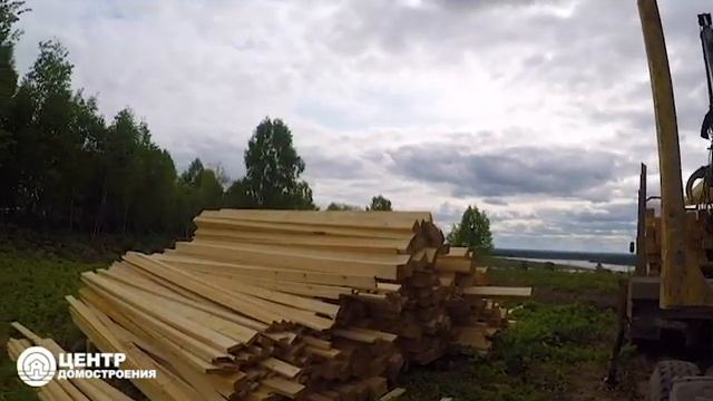 Дом из бруса в с. Гам Республика Коми. Подготовительный этап работ смотреть онлайн