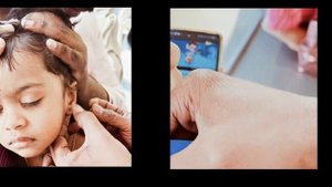 Cherrypandu ear piercing 🥰 she is such a brave girl ❤️ #vlog #trending #earpiercing