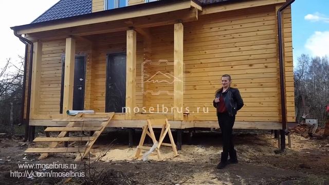 Отзыв о строительстве дома из профилированного бруса по проекту Э-68 "Офелия" смотреть онлайн