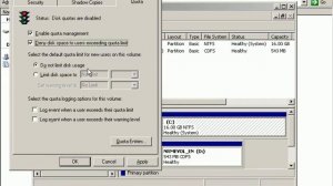 Win2003   Disk Quotas