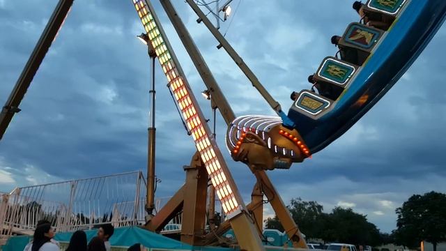 Pharaoh's Fury Ride @ Porterville Carnival Porterville CA - SCARY RIDE! - BRAVE KYLE! смотреть онлайн