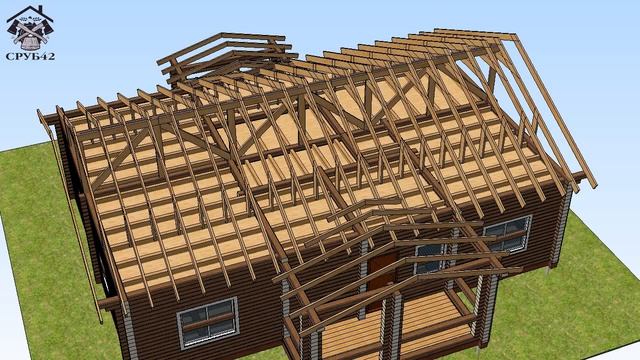 Дом коттедж 9х13 Брус профилированный смотреть онлайн