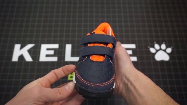 Арт.: 55801-706. Детские футзалки Kelme K-GOLEA TURF V черные с оранжевым