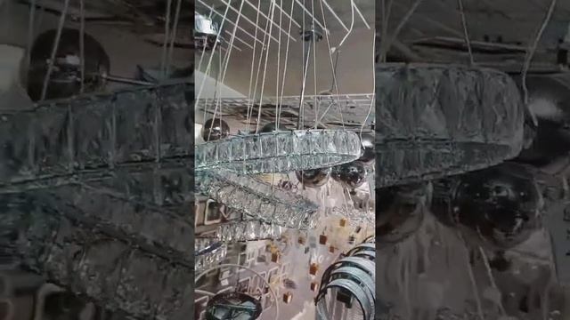 Люстра кришталева світлодіодна овальна колір Хром потужність 70 Ватт Linisoln 7242/560+400+230 смотреть онлайн