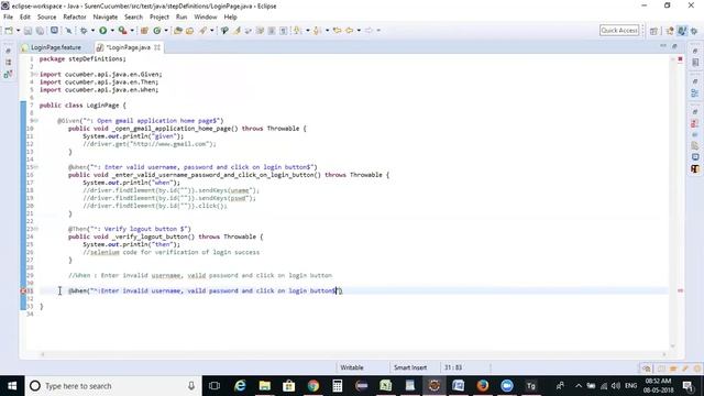 Cucumber Selenium Tutorial || Create Step Definition using Chrome Plugin || Write Step Definition