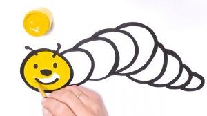 Как нарисовать гусеницу. Несложные уроки рисования животных для детей. Раскраски своими руками