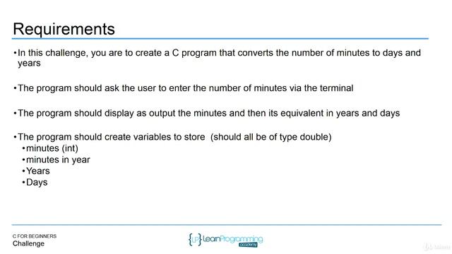 Learn C Programming (Part 25) - Convert minutes to years and days | FHD [NO ADS]