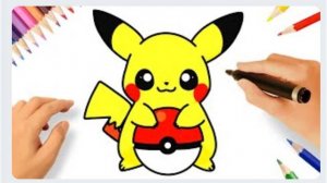 КАК ЛЕГКО НАРИСОВАТЬ ПИКАЧУ КАВАЙ ⚡