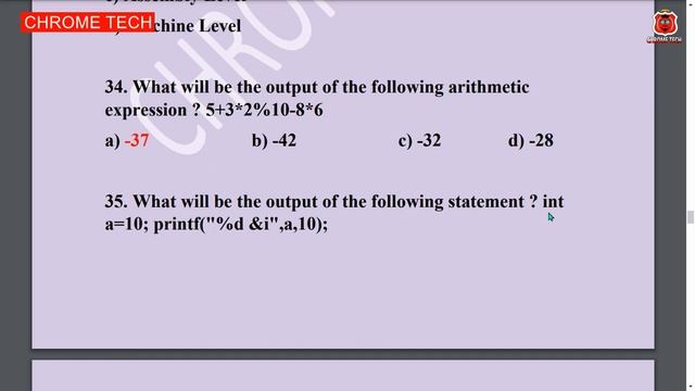 ocs752 introduction to c programming | ocs752 | ocs752 important questions | ocs752 mcq |CHROME TEC