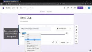 How to Add Multiple Answers at Once into Google Form Questions