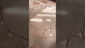 Ковер из джута.Круглый коврик из джута