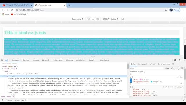 Chrome Devloper tools | Tutorial 14 | Code&TechWithOmkar | web Development Bootcamp  2020-21