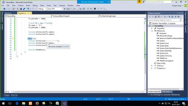 Selenium C# Trial Class 2