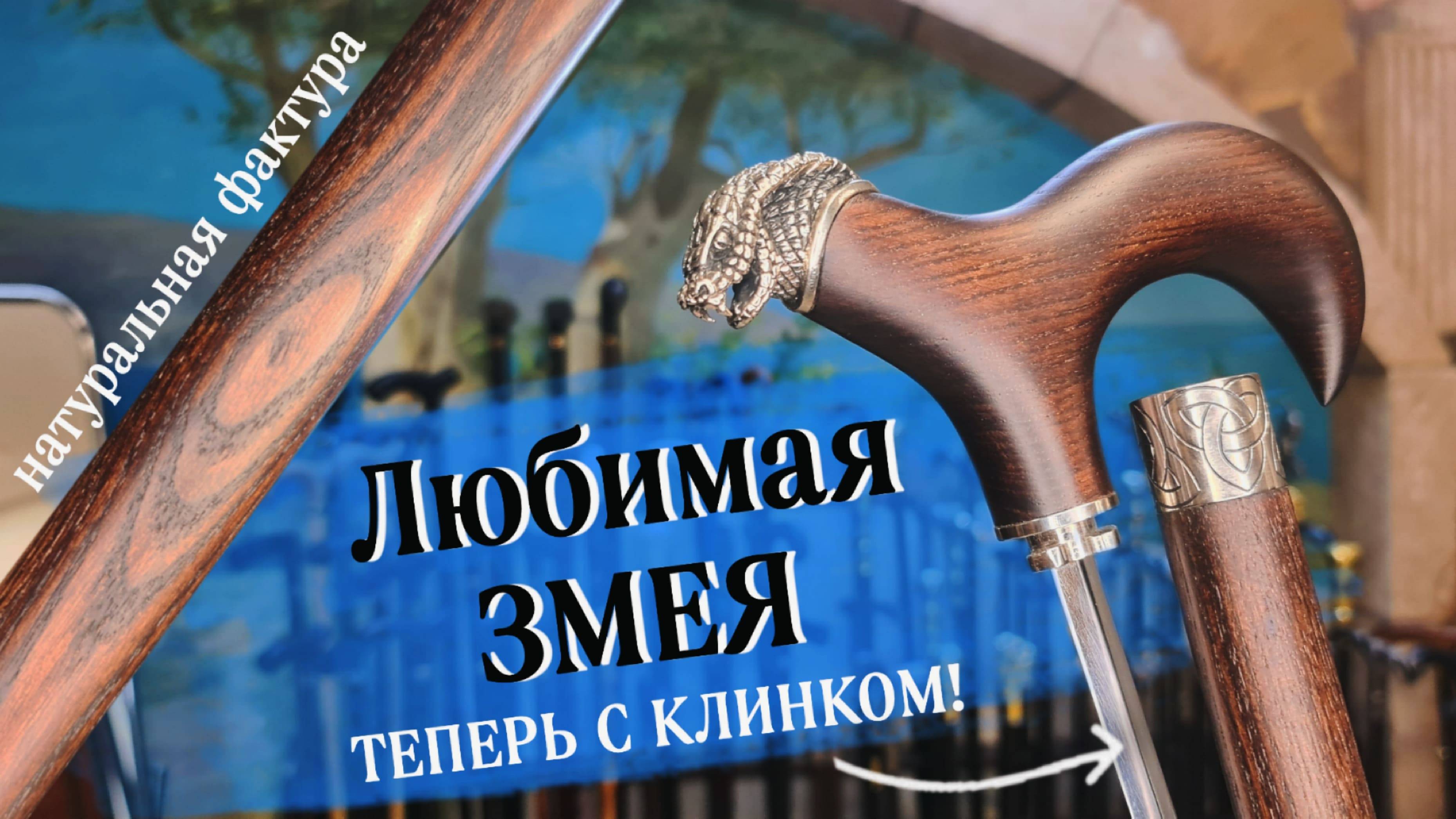 Универсальная трость под заказ | Аспид с клинком