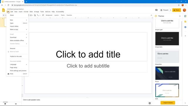 Google Slides Tutorial - Lesson 2 - Interface