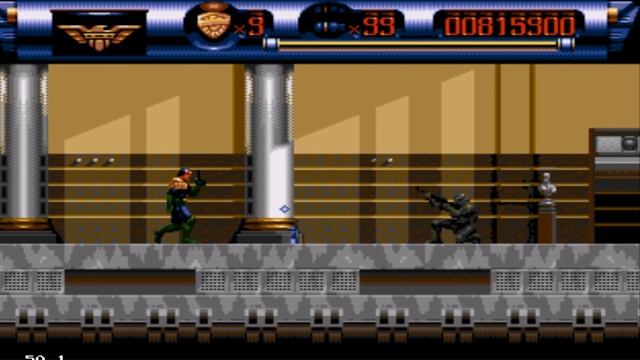 Judge Dredd: Судья Дредд (Sega\Genesis\Mega Drive)-Зал судей и Погоня на "Законотворце" #5.