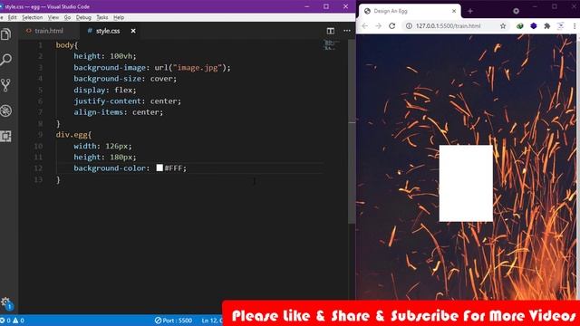 Simple Egg 🥚 Design Using HTML&&CSS| Shapes Design | Transitions| Animations In CSS3 #learn_to_lear