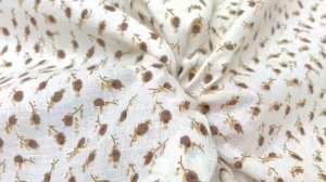 Импорт.хлопок "Маленькие бутончики" цв.коричневый, ш.1.55м, хлопок-100%, 90гр/м.кв АРТ 17761