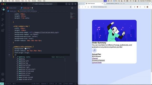 Order Summary Component Full Tutorial (FrontendMentor.io)