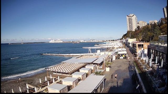 Город Сочи   Пляж возле ресторана «Старград» смотреть онлайн