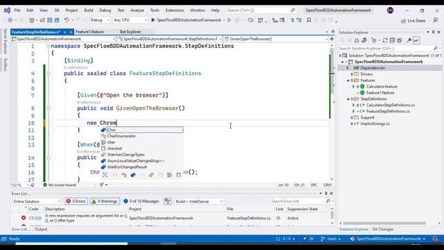 SpecFlow Selenium C# Tutorials-01 End to End in 20 Minutes |Install, Project Creation & First Scrip